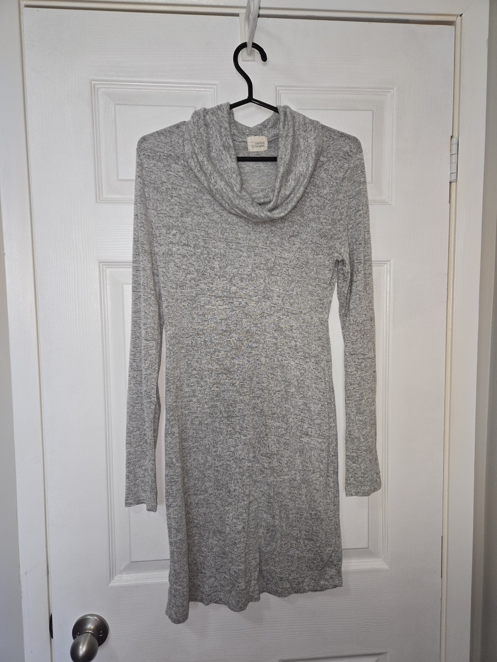 Caution To The Wind Gray Cowl Neck Tunic